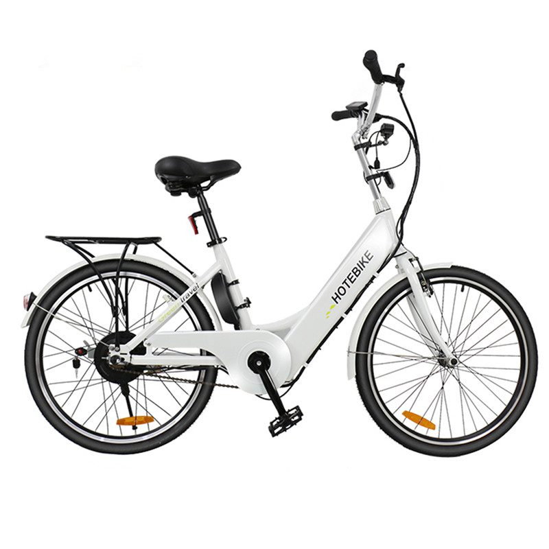 White 24 inch cool electric bikes for | hotebike