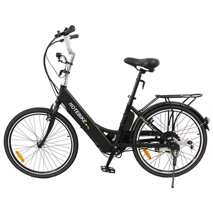 7 speed black power cycle electric city bike for sale (A5-black) - City Electric Bike - 2
