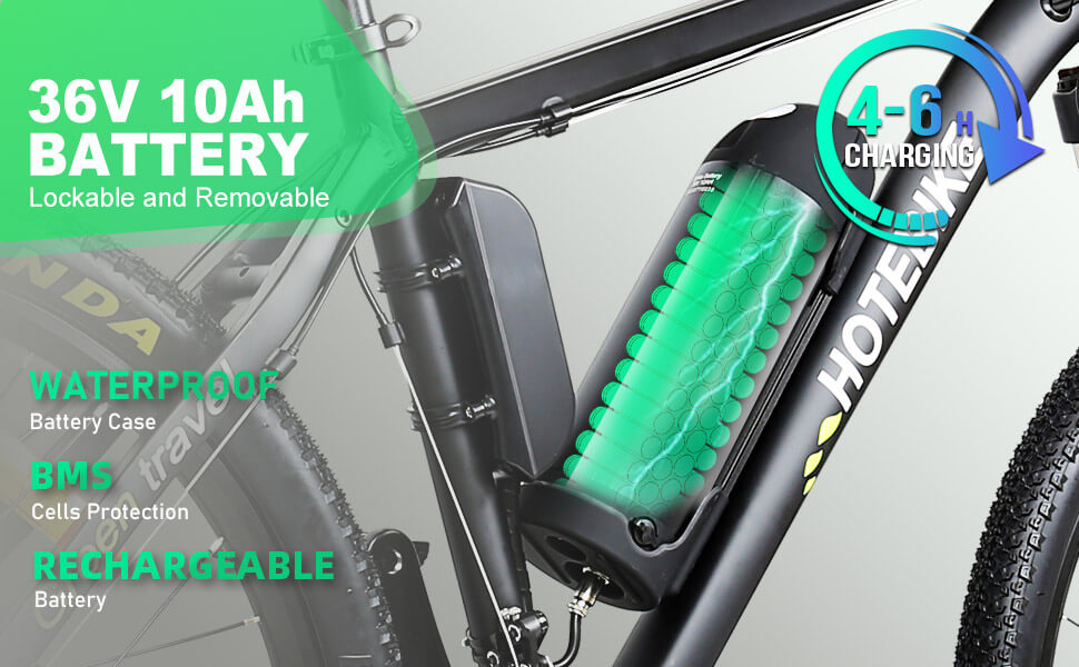 Electric Bike Battery 36V Water Bottle Battery (A6AB26 Battery) - Electric Bicycle Battery - 2