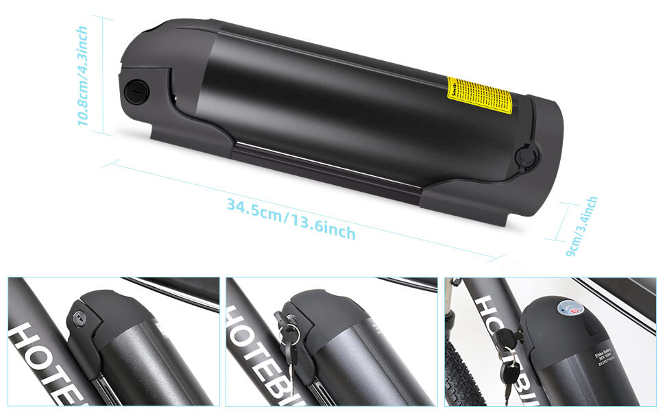 Electric Bike Battery 36V Water Bottle Battery (A6AB26 Battery) - Electric Bicycle Battery - 1