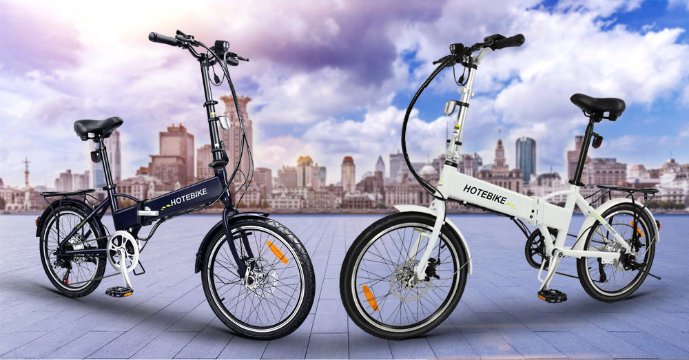 HOTEBIKE Mini Folding Electric Bikes 20