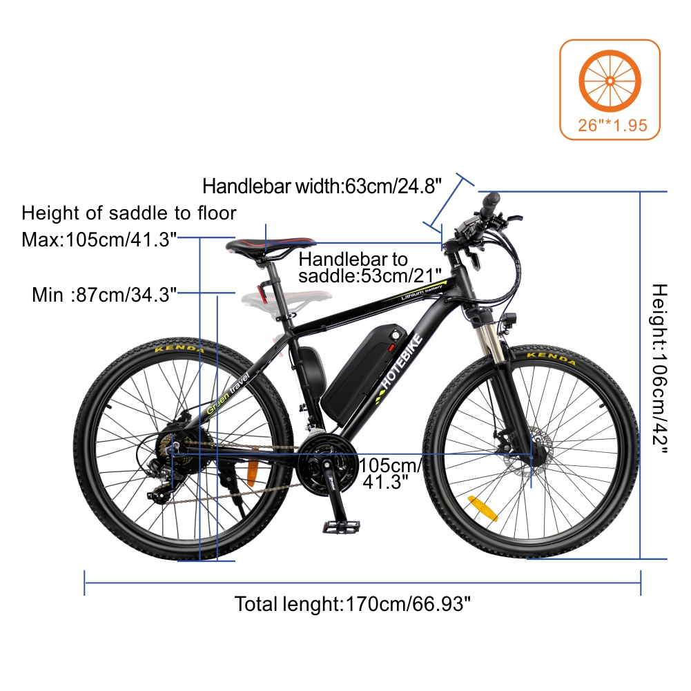48v 500w elektriska mountainbikes bästa e-cykel (A6AD26-48V500W)