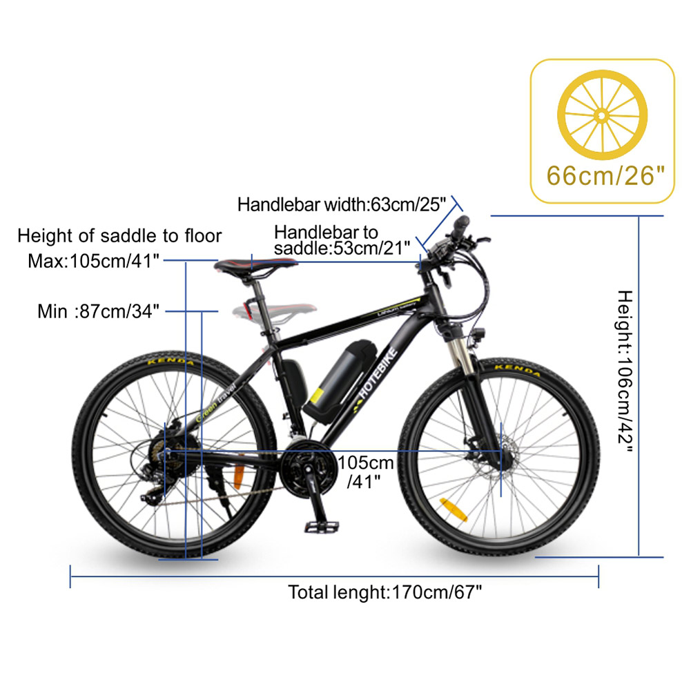 HOTEBIKE Best Electric Mountain Bikes for Sale on Amazon.ca -  - 3