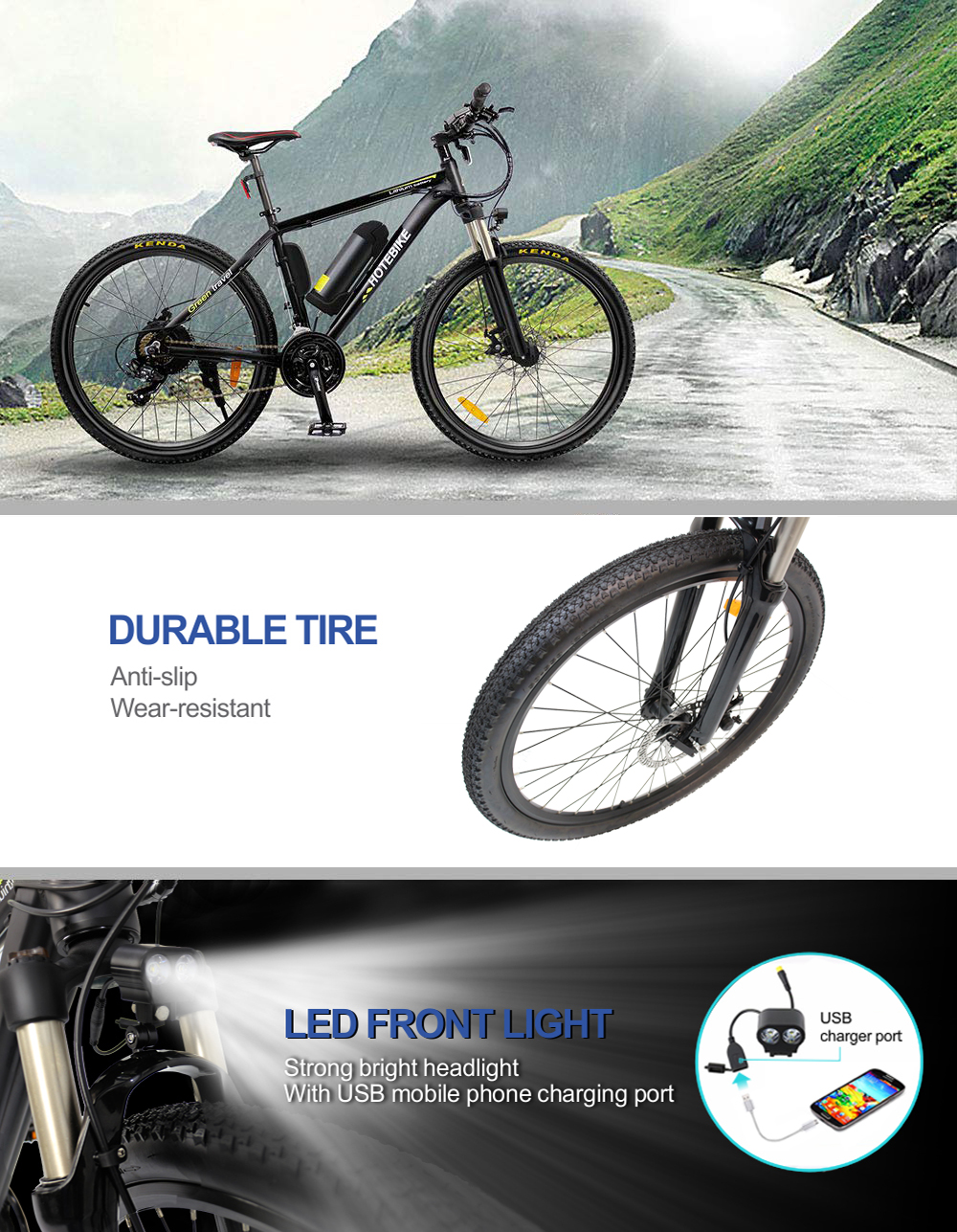 HOTEBIKE Best Electric Mountain Bikes for Sale on Amazon.ca -  - 9
