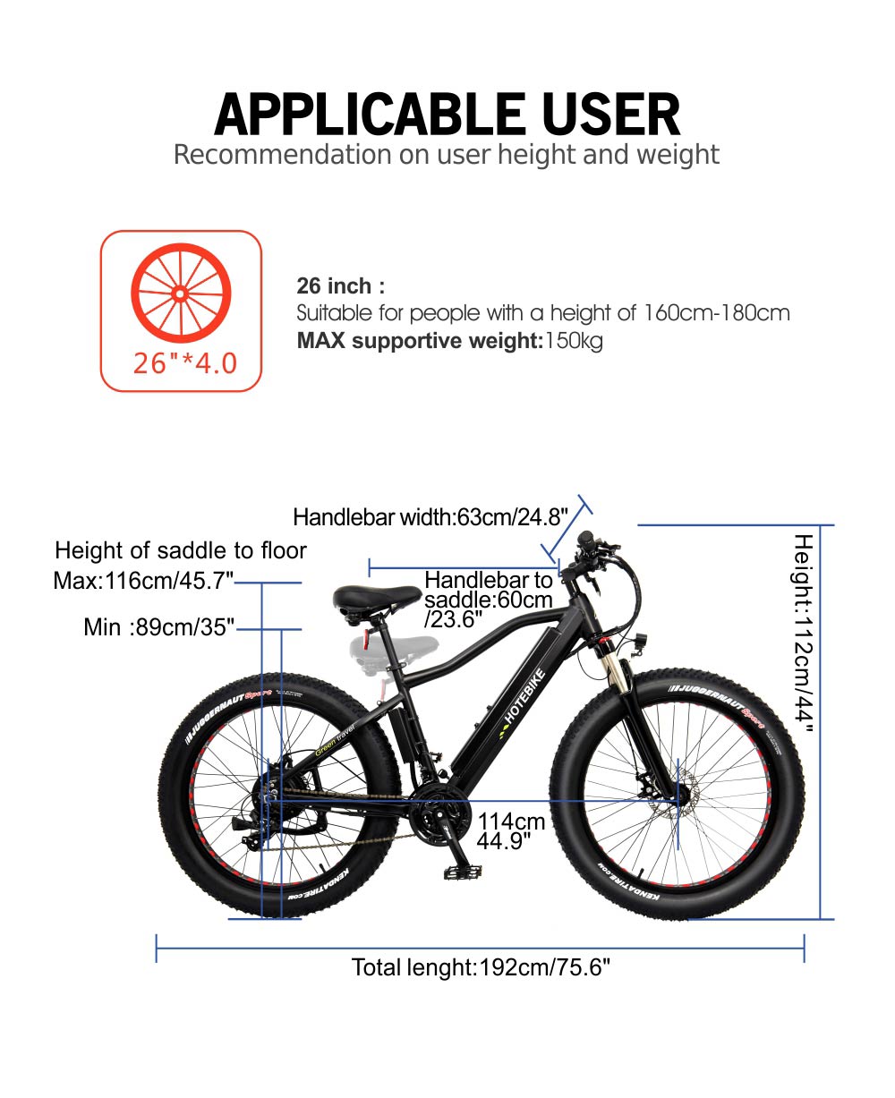 48V 750W fat tire electric bike mountain bike A6AH26F - Fat Tire Electric Bike - 6