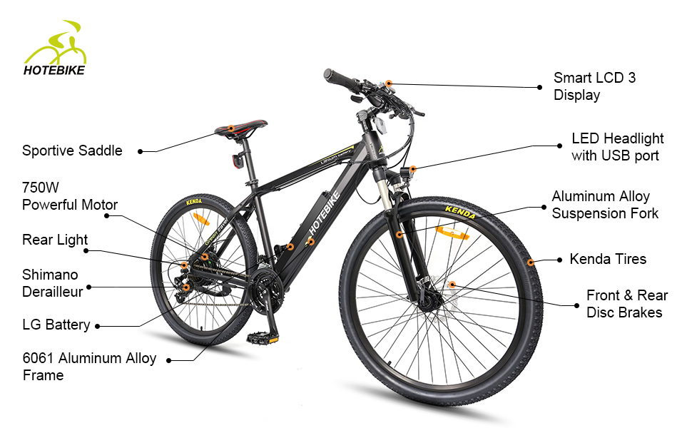 750W High-Power Mountain Electric Bike - Mountain Electric Bike - 18