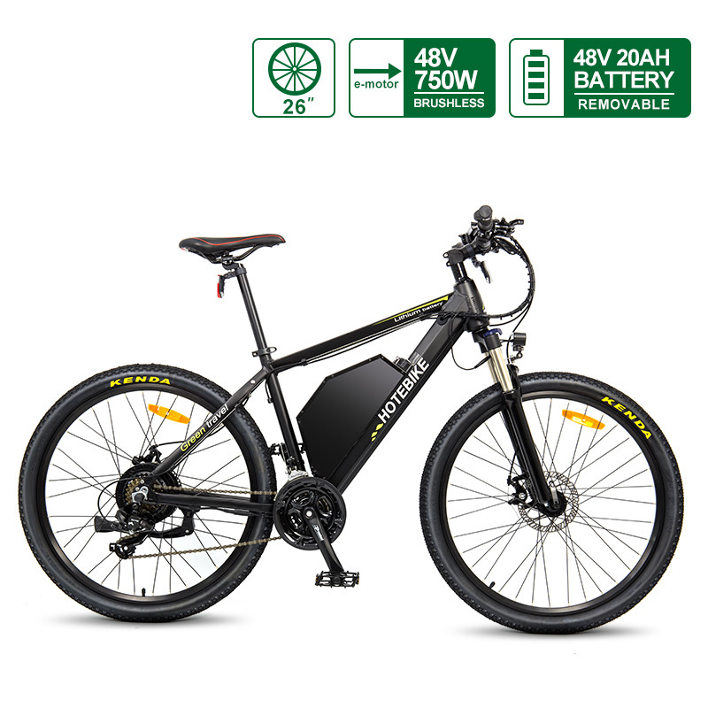 bicicleta eléctrica de longo alcance Batería escondida 48V20AH A6AH26 48V750W