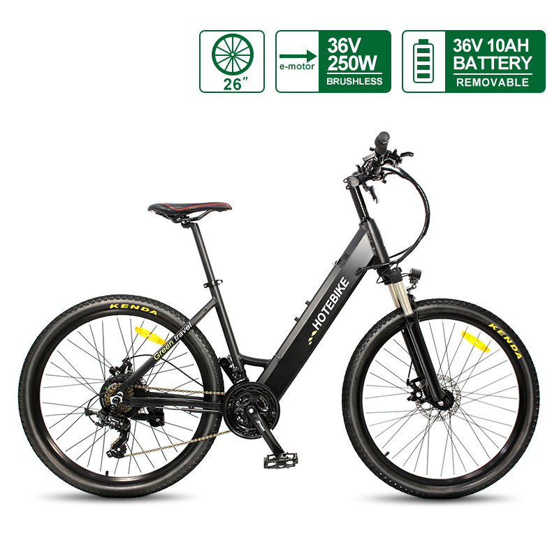 Baesekele ea motlakase ea toropo ea European Electric City Bike e nang le 36V 250W enjene HOTEBIKE A5AH26