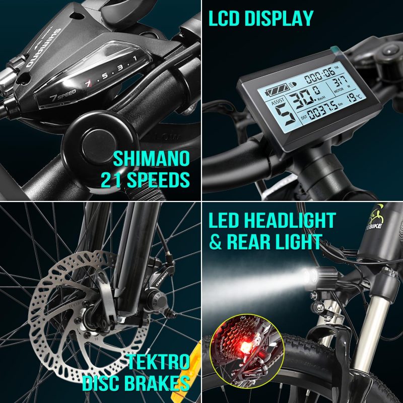Electric Bike 750 watt 27.5 inch Frame Powerful Hub Motor 48v