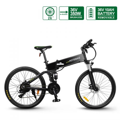 26″ 350W Folding Electric Mountain Bikes for Adults Full Suspension (G4)