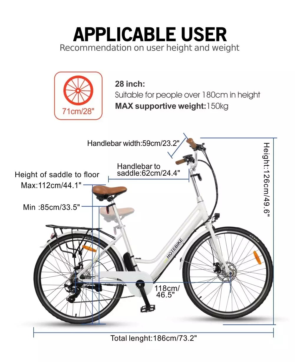 28 inch electric bicycle best commuter ebike (A3AL28) - City Electric Bike - 4