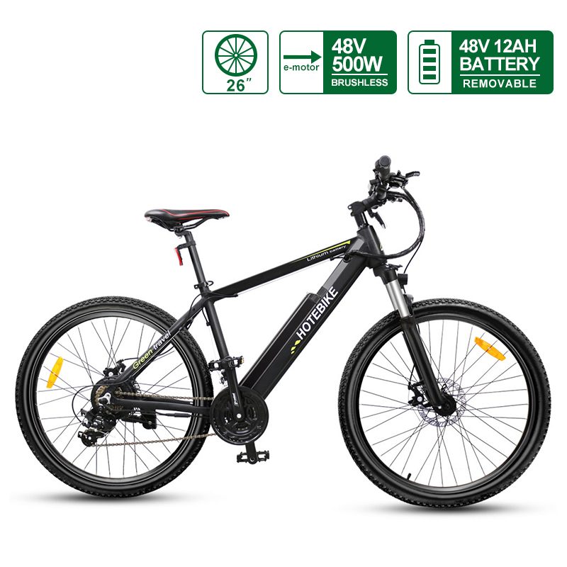 48V 500W E mountain bike 26″ electric powered bicycle with Hidden