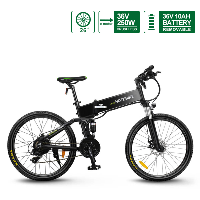 Myytävänä 26 tuuman aikuisten sähköpyörä 250 W: n taitettavia E-polkupyöriä, joissa on 36 V 10 AH: n sähköinen urheilupyörä (G4)