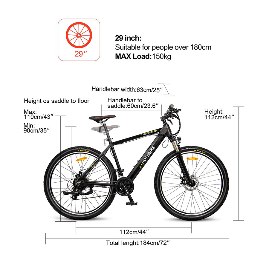 Specialized e bike 36V 350W 29 inch Pedal Assist Electric bike with quick release battery A6AH26 Adult Electric Bicycles - Mountain Electric Bike - 9