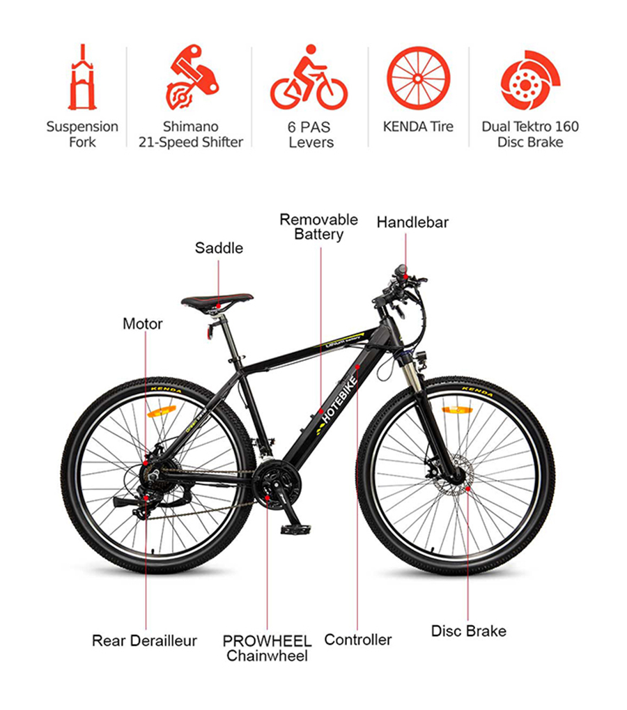 Specialized e bike 36V 350W 29 inch Pedal Assist Electric bike with quick release battery A6AH26 Adult Electric Bicycles - Mountain Electric Bike - 8