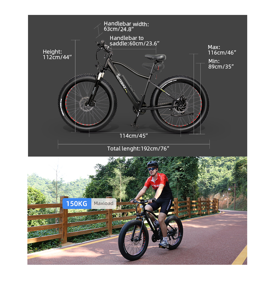 48V 500W Fat tire electric bicycle high power mountain bike 26