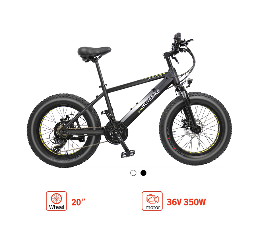 20 inch 36V 350W Fat Bike Electric Mini Bike Beach Snow Fat Tire eBike A6AH20F - Electric Bike Canada - 1