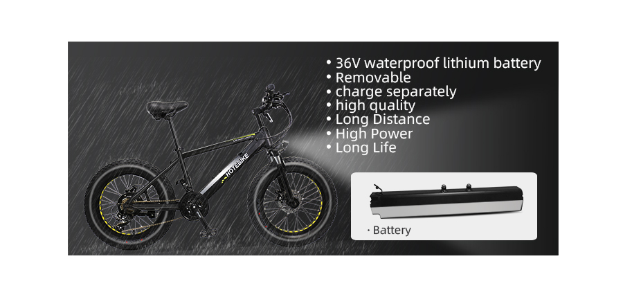 Electric Mini Bike Beach Fat Tire Electric Bike 20 inch 36V 350W - Fat Tire Electric Bike - 7