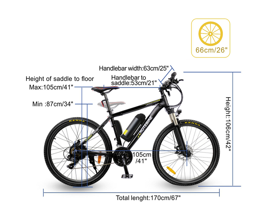 250W Cheap Electric Mountain Bike 26 inch Specialized E Bike A6AB26 E-Bike - Mountain Electric Bike - 12