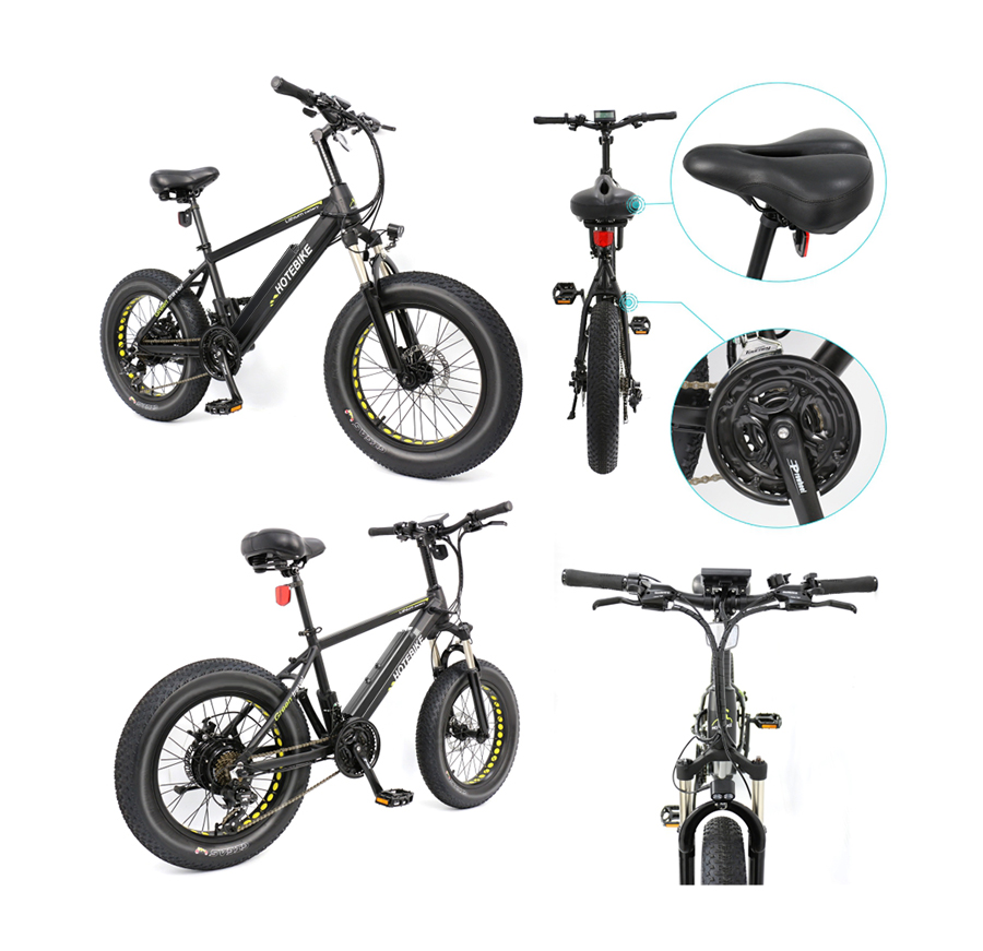 20 inch Mini Bike Electric Fat Bike Canada Beach Bicycle (A6AH20F-48V500W) - Electric Bike Canada - 14