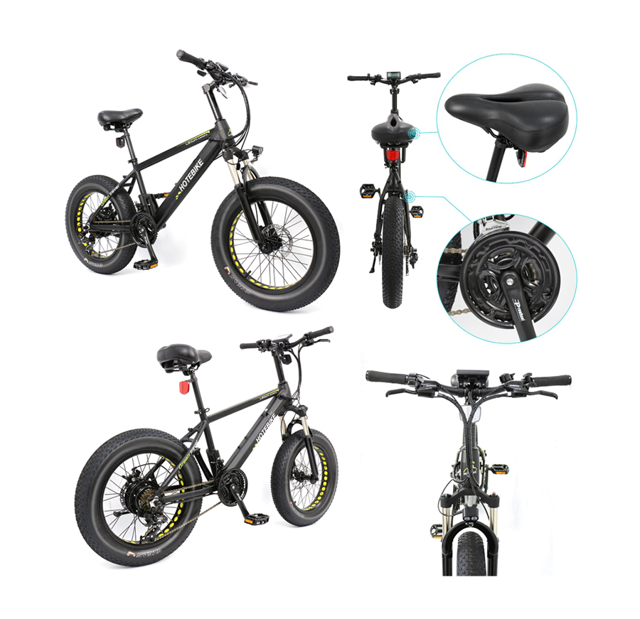 20 inch 36V 350W Fat Bike Electric Mini Bike Beach Snow Fat Tire eBike A6AH20F - Electric Bike Canada - 14