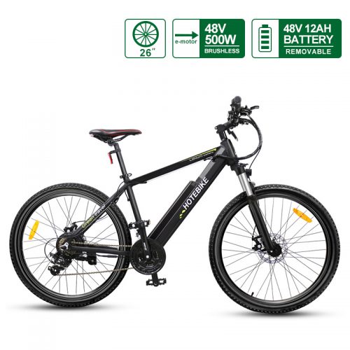 48V 500W 26″ E Mountain Bike with Removable Battery