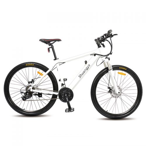Shuangye 26″ Mountain Ebike White Aluminum Frame A6AH26