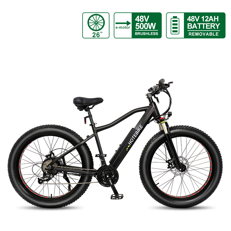 26 인치 지방 자전거 판매 충격 흡수 지방 타이어 전기 자전거 48V 500W 지방 자전거 전기 A6AH26F