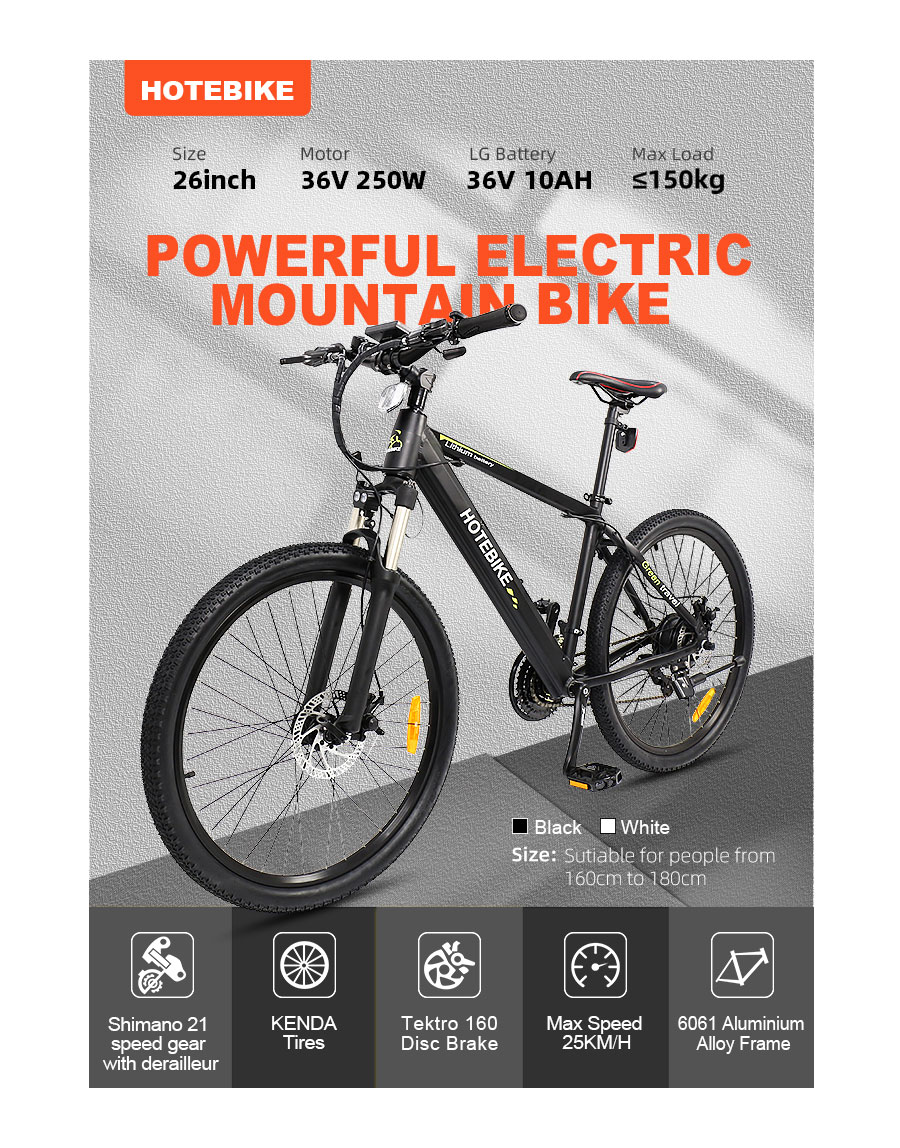 European Popular 26inch 36V250W Specialized Electric Mountain Bike - Electric Bike Europe - 1