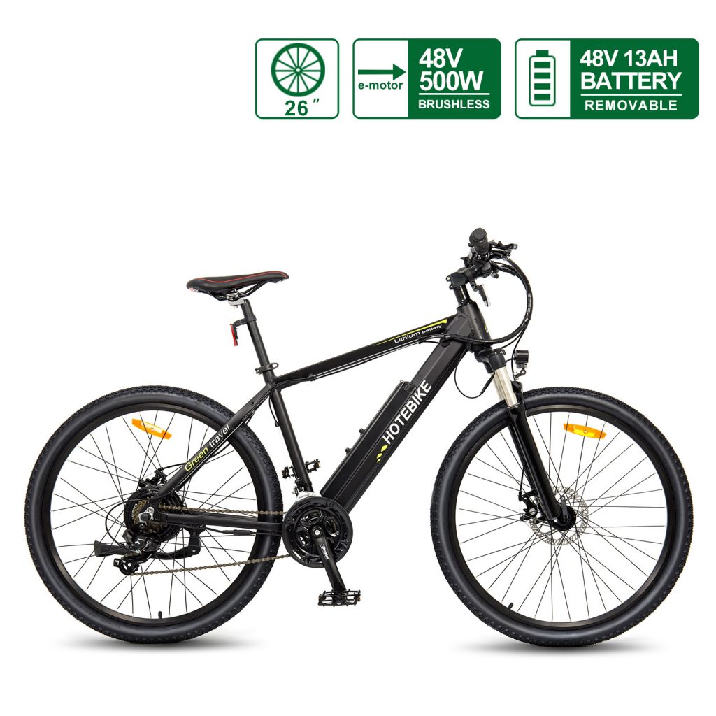 48V 500W 26″ E Mountain Bike con batteria rimovibile