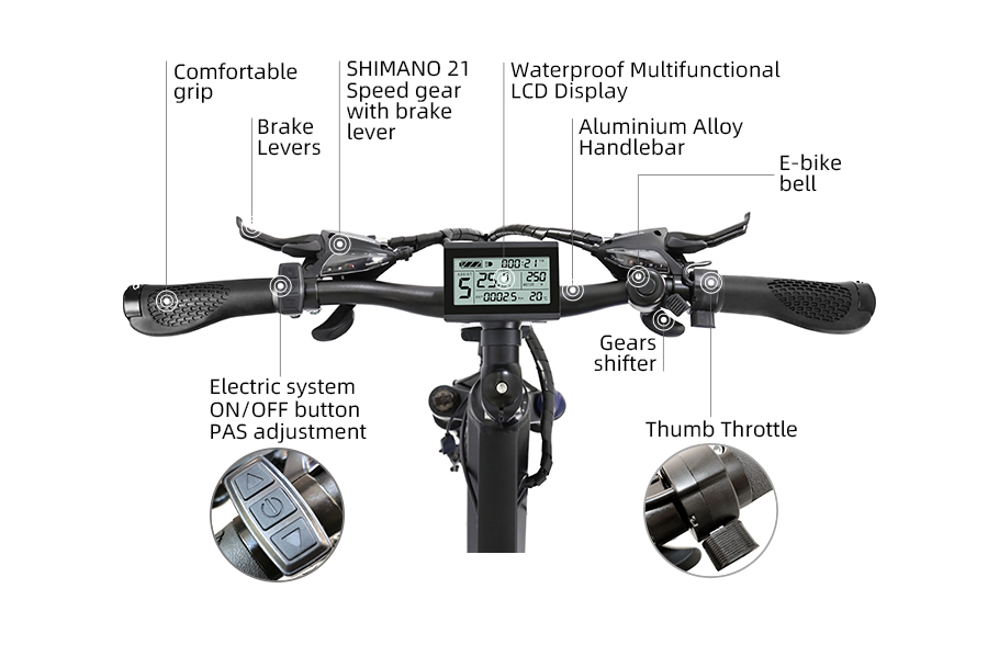 HOTEBIKE 27.5 inch 36V Mountain Electrical Bike 160 Disc birkin Gaban dakatarwa, Gudanar da Jirgin ruwa 350W Kekunan Wutar Lantarki don Manya tare da Batir Mai Raɗawa, Tsarin Caji, Gear 21-Guri - blog - 4