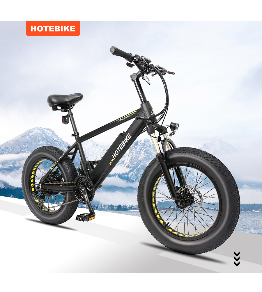 48V500W 20 Inch Electric Fat Bike Fat Tire Electric Bike A6AH20F - Electric Bike Russia - 1