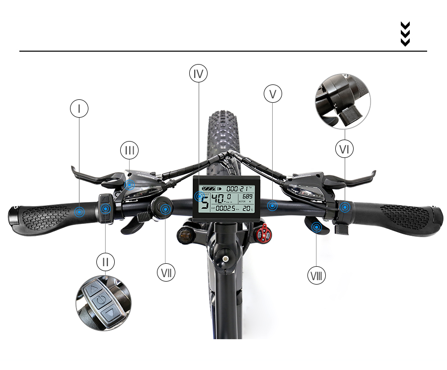 48V500W 20 Inch Electric Fat Bike Fat Tire Electric Bike A6AH20F - Electric Bike Russia - 3