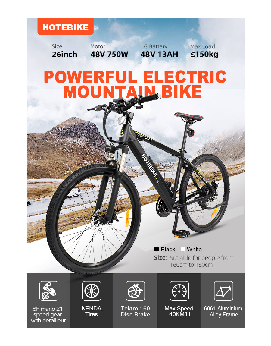 750W elektrisk mountainbike