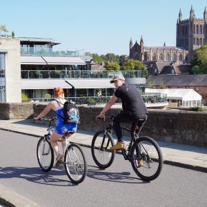 Hereford is ideal place to swap cars for cycles