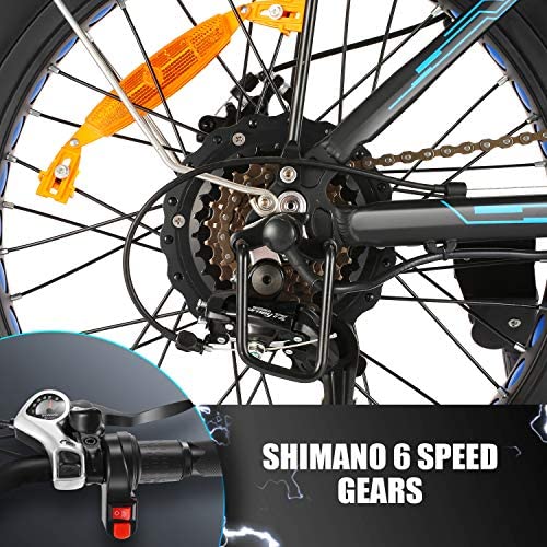 Bicicleta elèctrica de pneumàtic gras plegable Speedrid 20″ 4.0, motor potent de 500W, bateria extraïble de 36V 12.5Ah i 6 velocitats professional - blog - 12