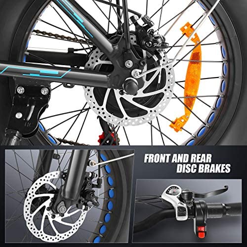 Bicicleta elèctrica de pneumàtic gras plegable Speedrid 20″ 4.0, motor potent de 500W, bateria extraïble de 36V 12.5Ah i 6 velocitats professional - blog - 16