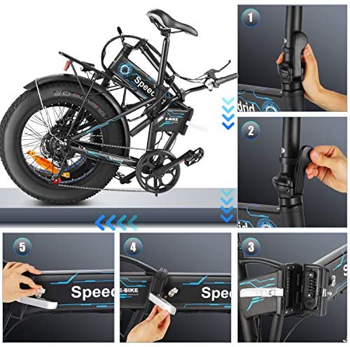 Bicicletă electrică pliabilă Speedrid Fat Tire 20″ 4.0, motor puternic de 500W, baterie detașabilă 36V 12.5Ah și 6 viteze profesionale - blog - 14