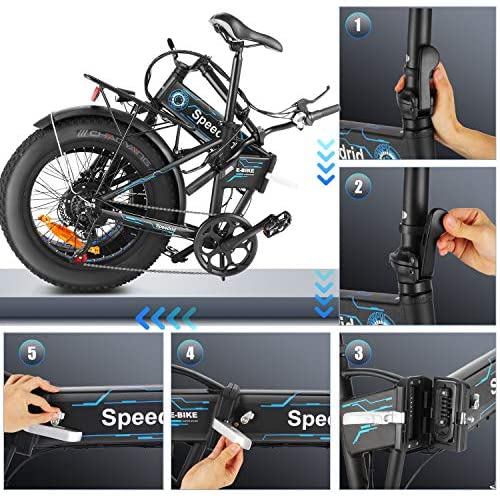 Speedrid Folding Ebike Fat Tire Electric Bike 20″ 4.0, 500W Powerful Motor, 36V 12.5Ah Removable Battery and Professional 6 Speed - blog - 15