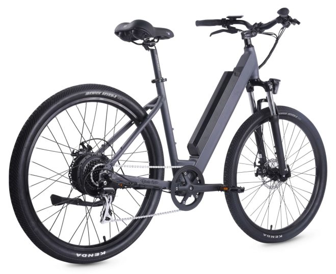 500-seeria-Electric-Bike-Step-Thru-Frame-Black-back-view