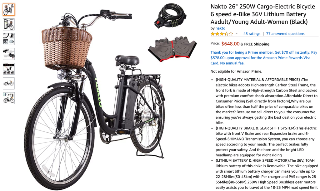 Nakto electric bike and HOTEBIKE Electric Bicycle Review - blog - 3