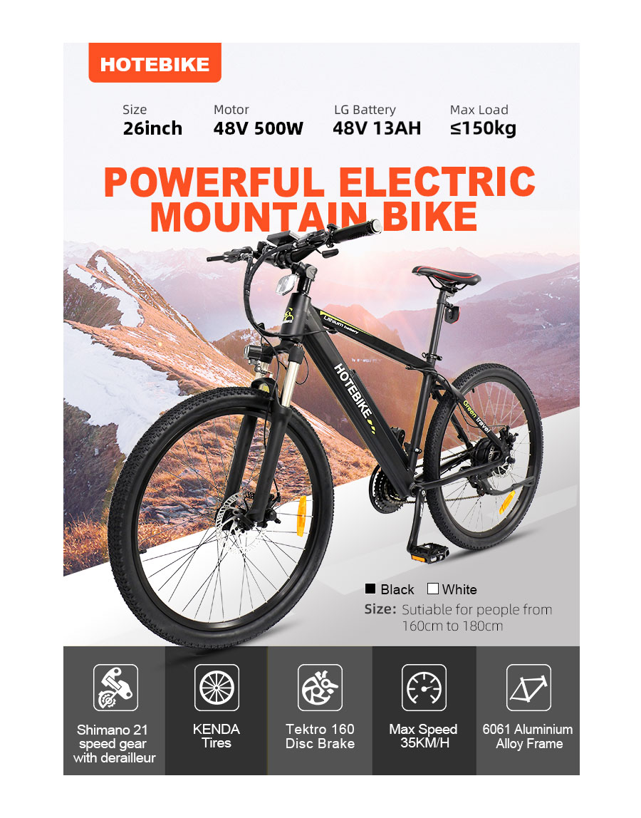 Giant Electric Bike, iyo HOTEBIKE Mountain Ebike, Giant Electric Bike iyo HOTEBIKE Mountain Ebike Dib u eegis