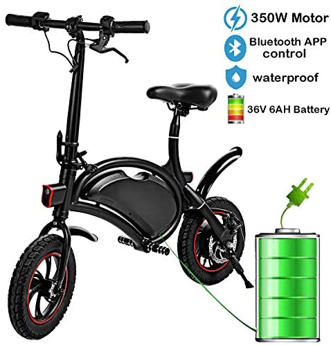 350W Folding Portable Electric Bike with 36V 6AH Lithium-Ion Battery Aluminum Bluetooth Control E-Bike APP Speed Setting Waterproof Electric Bicycle - blog - 1