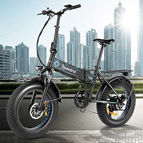 Bicicleta eléctrica Speedrid plegable Fat Tire 20″ 4.0, motor potente de 500 W, batería extraíble de 36 V 12.5 Ah e 6 velocidades profesional - blog - 2
