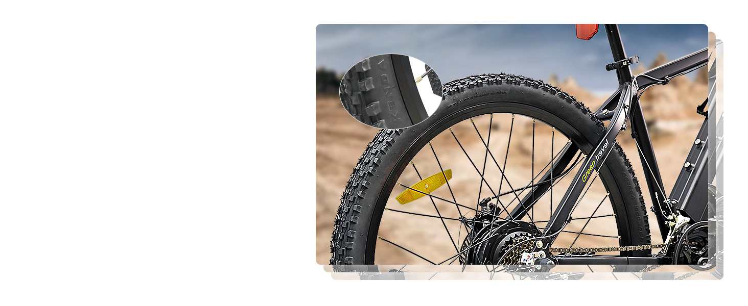 Bisiklèt elektrik pou granmoun 500W elektrik Mountain Bike ak 48V 13AH batri detachable