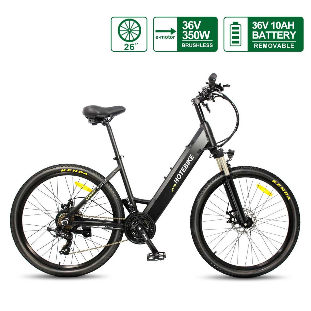 36V 350W 10AH 26” Electric City Bike Hidden Battery for Adult