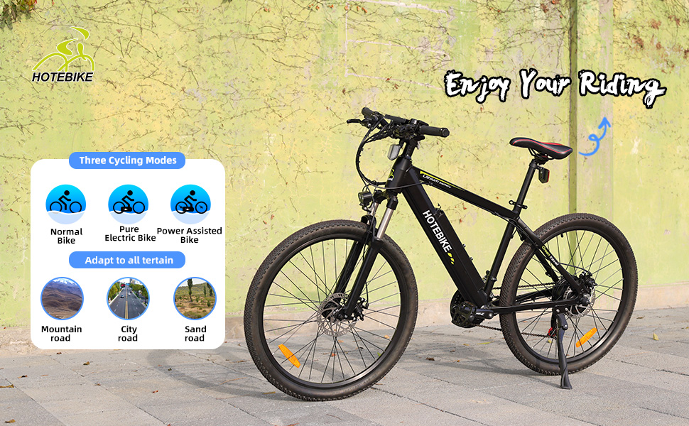 48V 500W Mountain Bike 13AH Removable Battery 27.5″ with Suspension Fork Aluminium Frame Ebike - Electric Bike Canada - 6