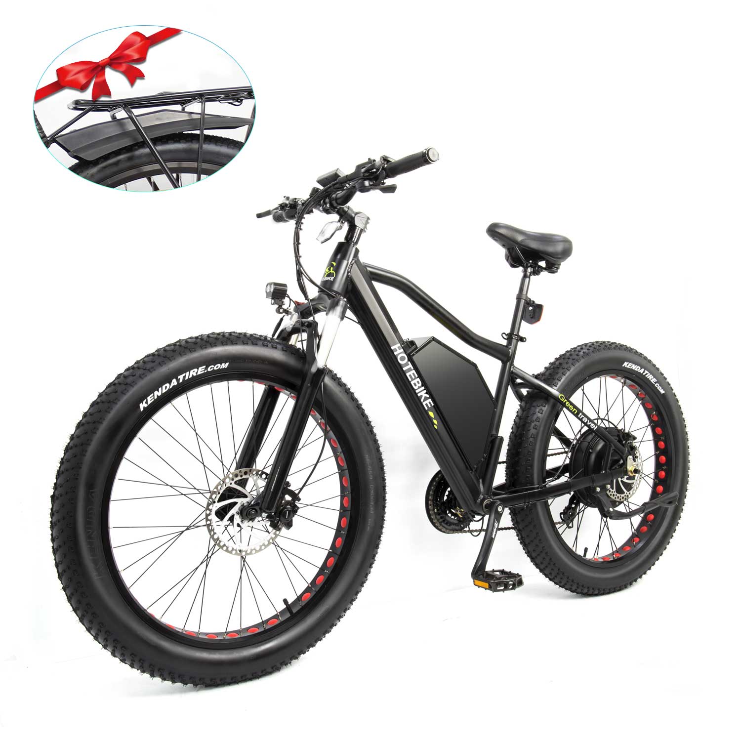 60V 2000W Ọra Tire Electric Bike Max Iyara 55KM/H Snow Beach Bike 18AH Batiri