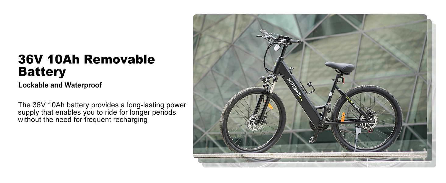 36V 350W 10AH 26'' Electric City Bike Hidden Battery for Adult - Spring Sale in the USA - 3
