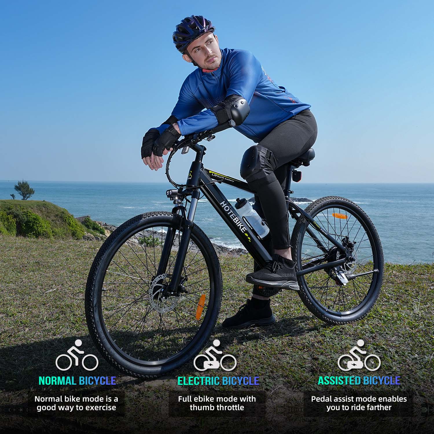 HOTEBIKE Electric Bicycles for Adults With Removable Battery